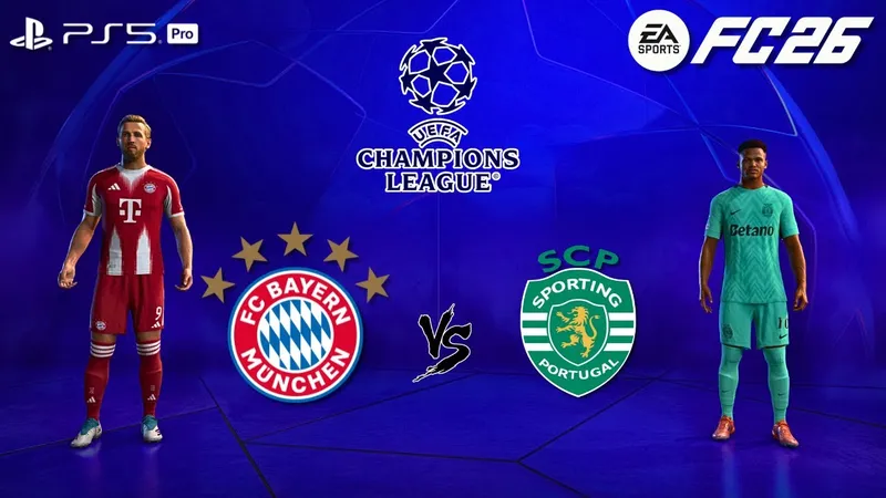 Cầu thủ Bayern Munich dùng kỹ thuật qua người Sporting CP trong trận đấu