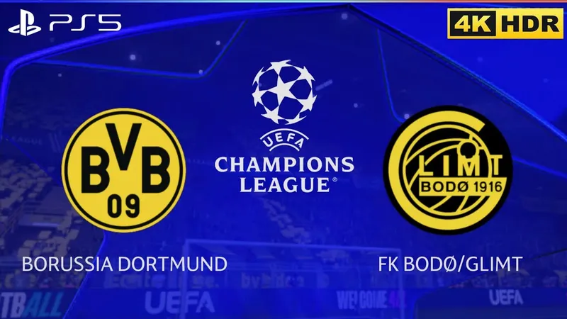 Cầu thủ Dortmund vượt qua hậu vệ Bodo/Glimt với tốc độ nhanh và kỹ thuật đi bóng tuyệt…