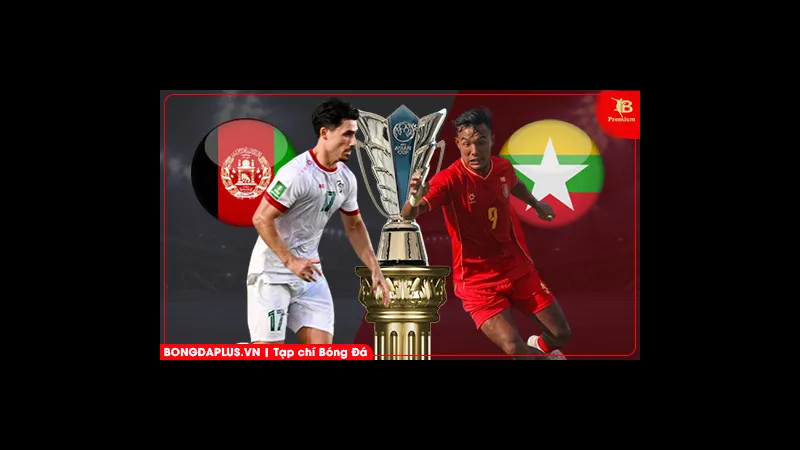 Cầu thủ Afghanistan đang chuẩn bị đá phạt góc trước đội Myanmar